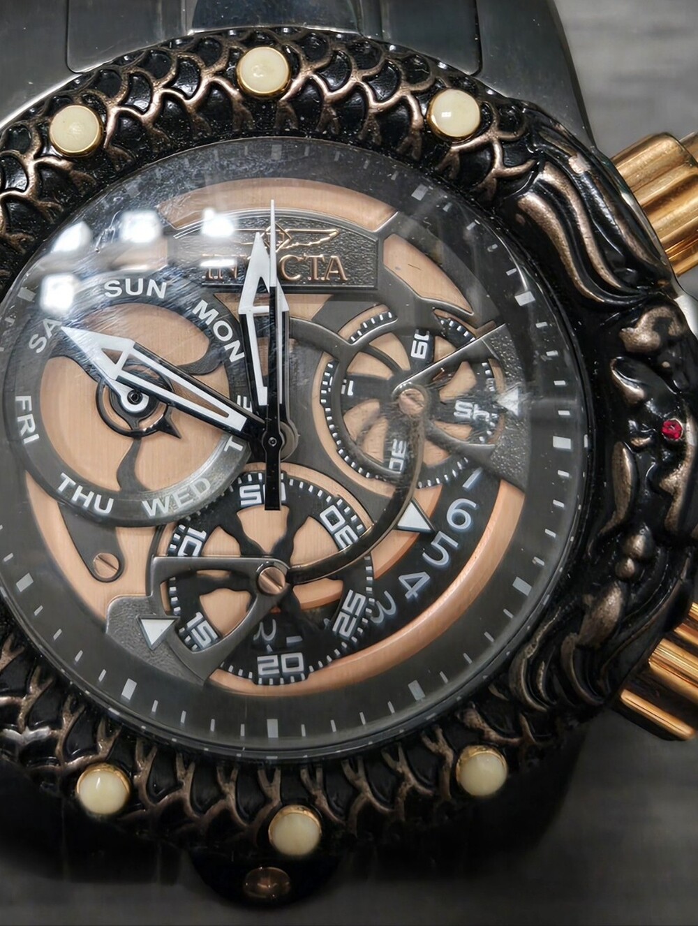 Invicta Black and Bronze Multi-Function Men's Watch